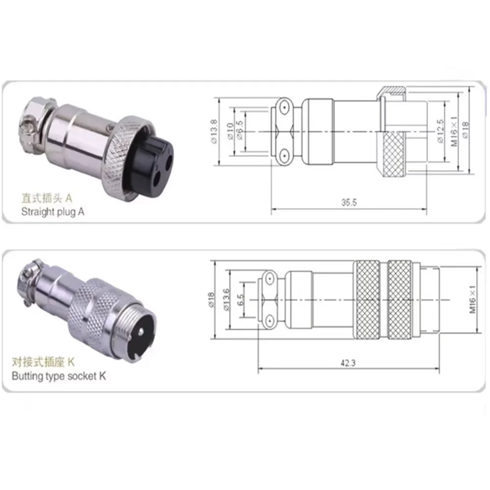 GX12 GX16 GX20 2/3/4/5/6/7/8/9/10 Pin Male Female Butting Wire Cable Circular Aviation Socket Plug Panel Connector Dropshipping