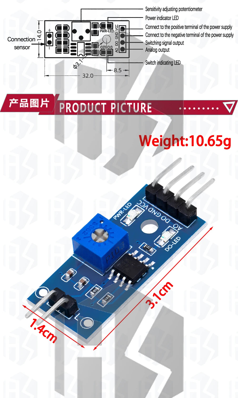 Raspberry pi 2 3 the sensor module package HC-SR04 501 DHT11 DS3231 KY-008 Sound Rain Soil sensor for arduino kit