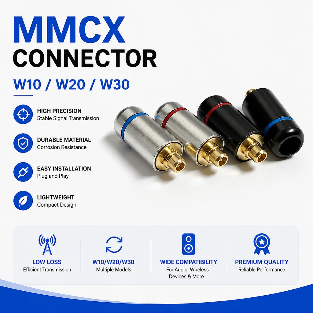 MMCX Connector Earphone Pin Plug Consumer Electronics DIY UE900 SE535 SE215 W10 W20 W30 Earphones Audio Jack Black Silver