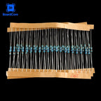 120PCS Metal Film Resistor 1/4W 1% Ohm Resistance Kit 2ohm 2.2ohm 2.4ohm 2.7ohm 3ohm 3.3ohm Car Airbag Repair Resistor Set