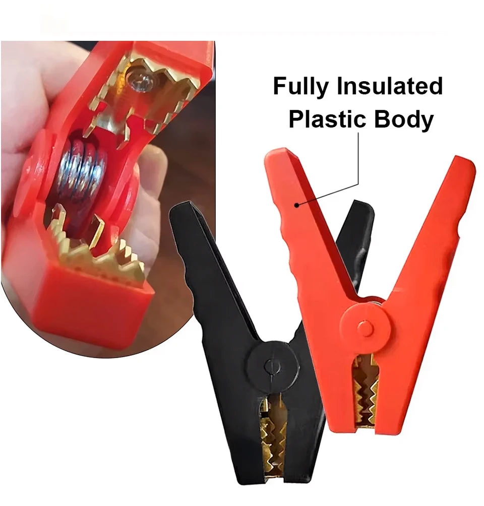 Crocodile Electrical Battery Clamp, Alligator Clips, Test Connector for Jumper Cables Boost, Car Caravan Van, 150A
