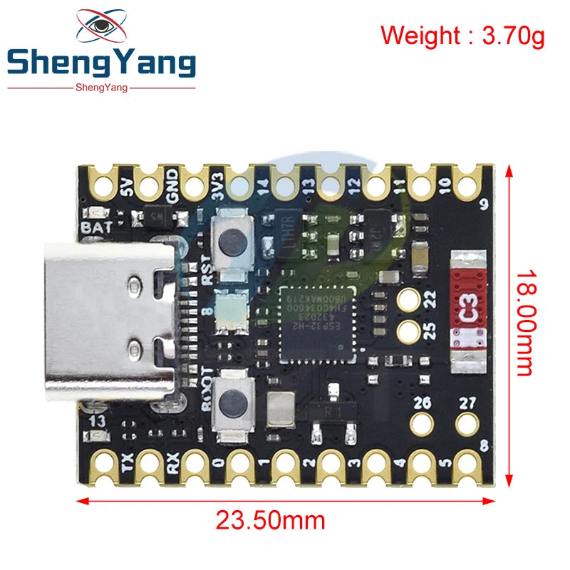 TZT SuperMini ESP32-H2 WiFi+Bluetooth ESP32 Development Board Microcontroller Programming Learning Controller Core Board