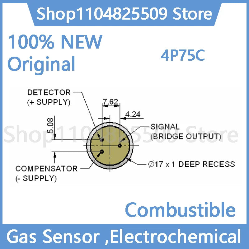 100% Original new 4P75C Combustible Gas Sensor CH4 LEL 4P-75C 4P-75