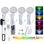 1 2 3 5 6 8 Lihgts RGB LED Cabinet Light 12V WiFi Bluetooth 24Key 44Key Remote Control Power Kit for Kitchen Wardrobe Lighting