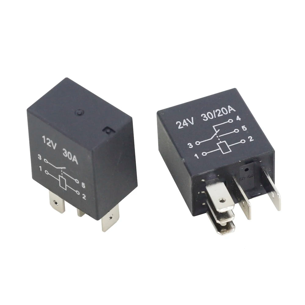 5 PCS 4 Pin/5 Pin 30A 12V/24V Violet Series 4-pin/5-pin Automotive Relay