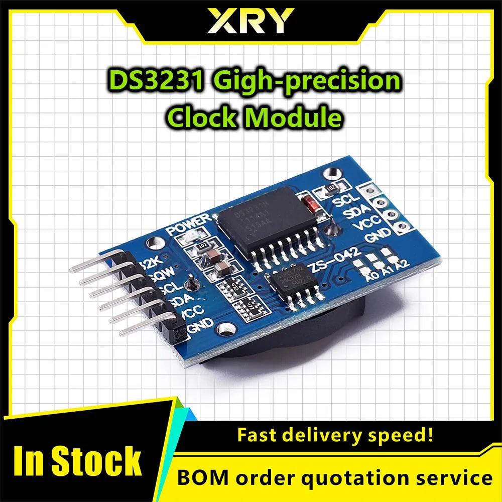 XRY 1PCS DS3231 AT24C32 IIC Module Precision Clock Module (without battery) DS3231 Memory Module