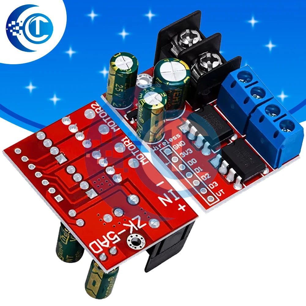 Dual DC Motor Driver Module (Dual Super L298N): H-Bridge 5A 3V-14V – PWM Speed Control, Voltage Reversal, RC-Ready