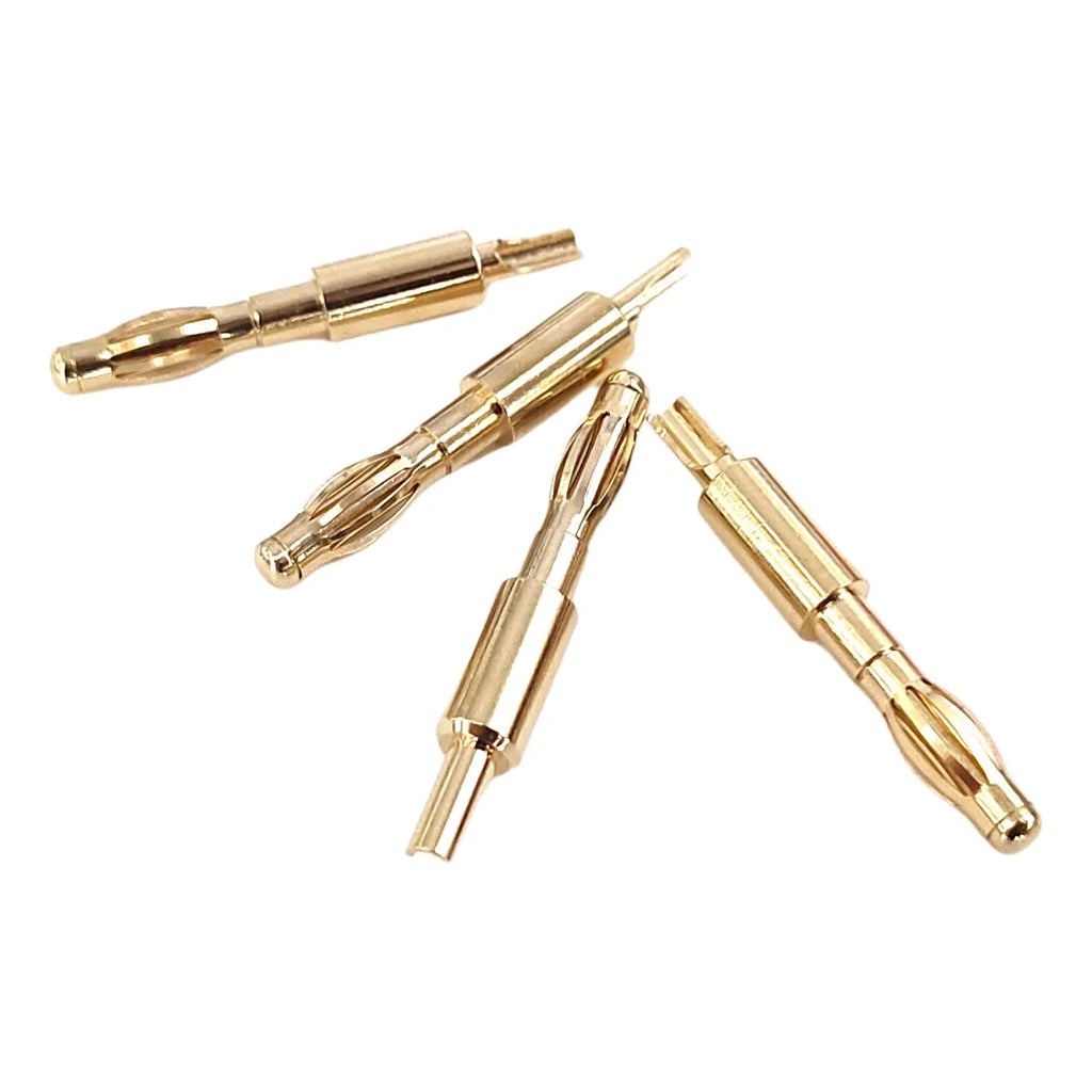 5PCS 4mm Plugs Gold Plated Musical Speaker Cable Wire Pin Banana Plug Connectors Red Black Blue Green Yellow