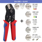 Crimping Tools SN-58B Pliers Interchangeable Jaw For XH2.54/DuPont2.54/2.8/4.8/6.3/ Non-Insulated/Ferrule Terminals Ratcheting