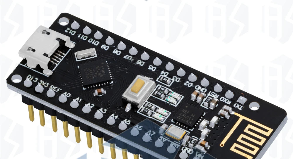 RF-Nano for Arduino Nano V3.0, Micro USB Nano Board ATmega328P QFN32 5V 16M CH340, Integrate NRF24l01+2.4G wireless