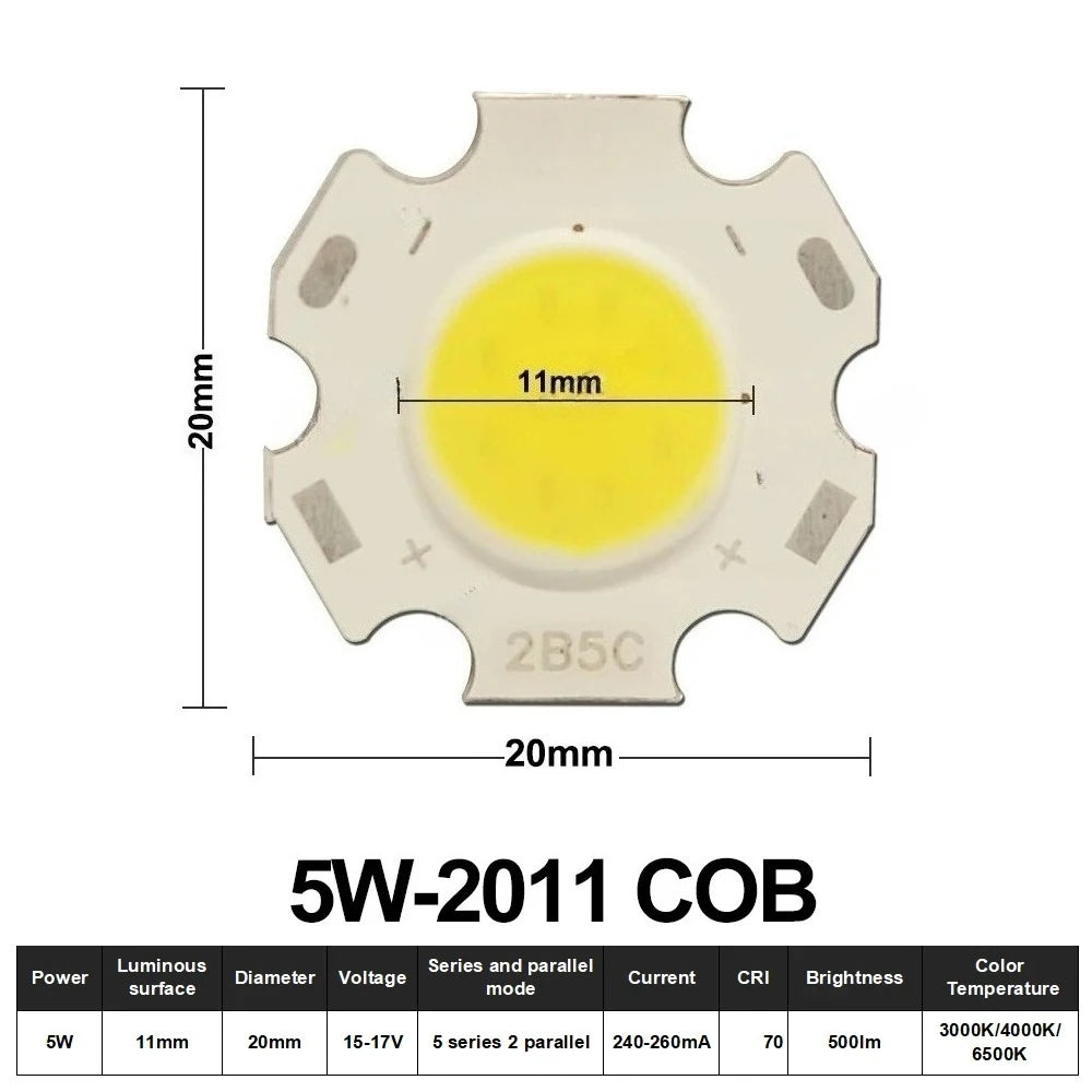 10pcs COB LED 3W 5W 7W 10W 12W 15W 18W 30W 36W Neutral Cold Warm White 13mm 20mm 28mm 1919 Chips Lamp SpotLight Downlight DIY