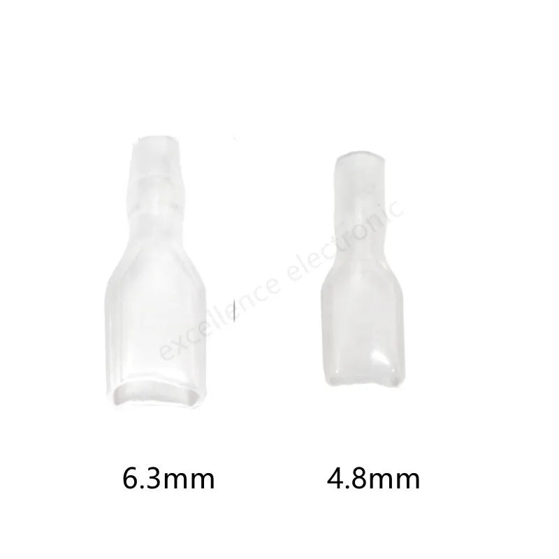 20Sets 6.3mm / 4.8mm Against Crimp Terminal Splice Male Female 2 in 1 Spade Connector Terminal With Case for 0.3-2.5mm2 Cable