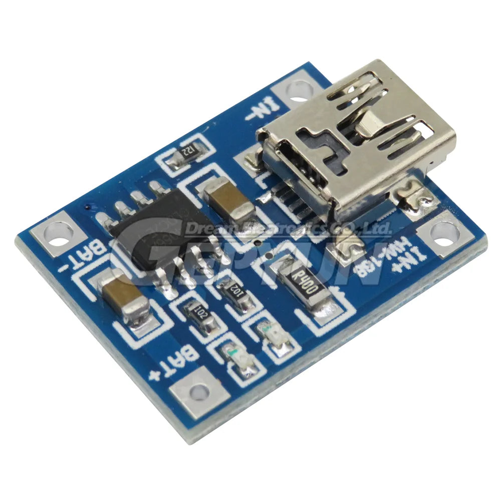 5pcs TP4056 +Protection Dual Functions 5V 1A Li-ion Charging module Board Micro TYPE-C USB 18650 Lithium Battery Charging Module