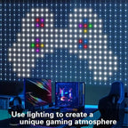 Smart RGB LED Curtain Fairy Lights, Remote-Controlled & Music-Synchronized, Indoor Outdoor Christmas Decoration Lights