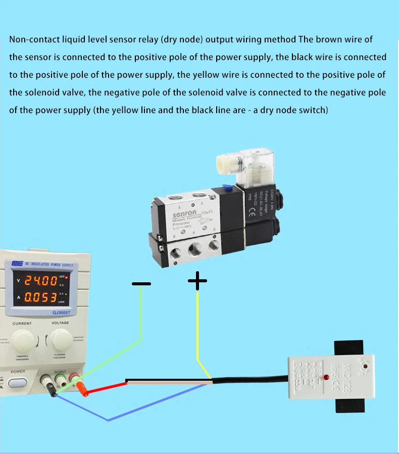 XKC-Y28 Liquid Level Sensors Capacitive Level Touchless Compilable Sensor Switch for 12mm+ Flat Containers and Pipelines