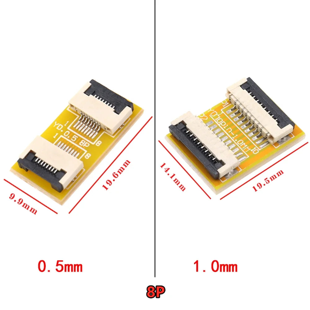 FPC Extension Board FFC Flexible Ribbon Cable Adapter Board 1.0/0.5mm Spacing Flat Wire 4P/8P/10P/20P/40P-60P for Electronics