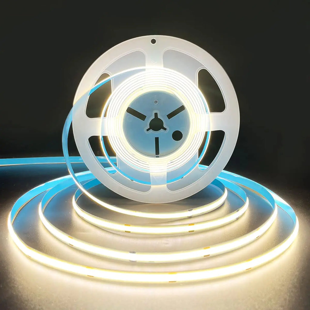 High Quality 5M Cob Led Strip Cri90 Free Cutting 12V 24V 3mm 5mm 8mm Self-adhesive Led Strip Light