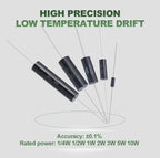 1Pcs Bwl-3W5W10W0.1% High Precision Resistor 0.005-10K Ohm Low Temperature Coefficient Wirewound Sampling Resistor