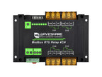 Waveshare Industrial Modbus RTU 4-ch Relay Module with RS485 Interface, 30A High Current, Onboard LED Indicators