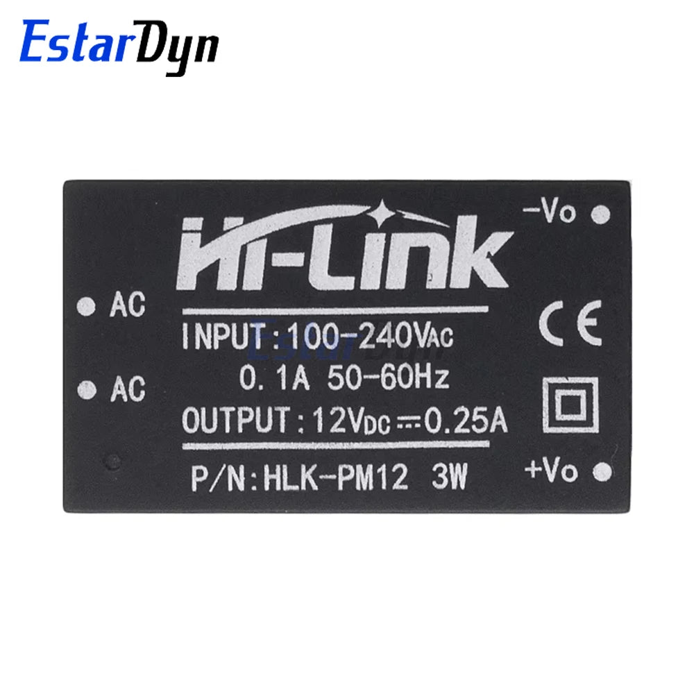 HLK-PM01 PM03 PM12 5M05 5M03 5M12 AC-DC Power Module, 220V to 5V/3.3V/12V Mini Converter for Smart Home IoT Device