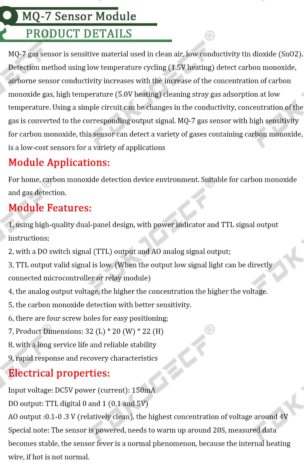 MQ-2 MQ-3 MQ-4 MQ-5 MQ-6 MQ-7 MQ-8 MQ-9 MQ-135 Detection Smoke methane liquefied Gas Sensor Module for Arduino Starter DIY Kit