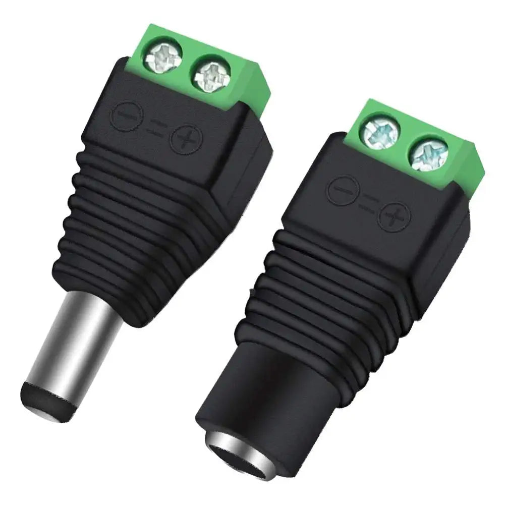 5/10/20 Pairs 12V DC Power Connector 5.5mm X 2.1mm, (10 X Male + 10 X Female) Power Jack Plug Barrel Adapter, DC Power Connector