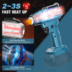 Cordless Heat Gun Adjustable Temperature Hot Air Gun Shrink Wraping With 4pcs Nozzles Home DIY Stripping For Bosch 18V Battery