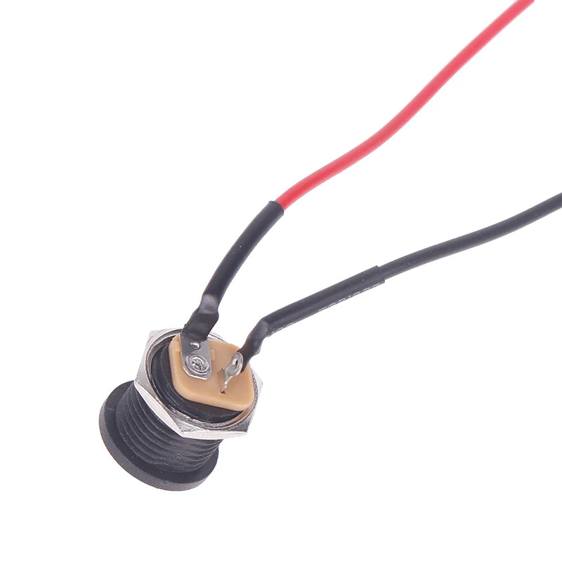 5/10pcs 5.5 X 2.1mm 5.5*2.5mm Convenient Snap Type DC Power Jack Socket Female Panel Mount Connector Port