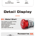 16MM 19MM 22MM 1NO1NC 3Pin 6Pin Mushroom Head Turn-Reset Stainless Steel 304 Metal Emergency Stop Button Switch