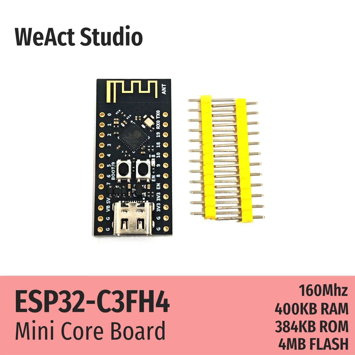 WeAct ESP32 ESP-32 ESP32C3 ESP32-C3FH4 Development Board Wireless WiFi Bluetooth-compatible Module Micropython