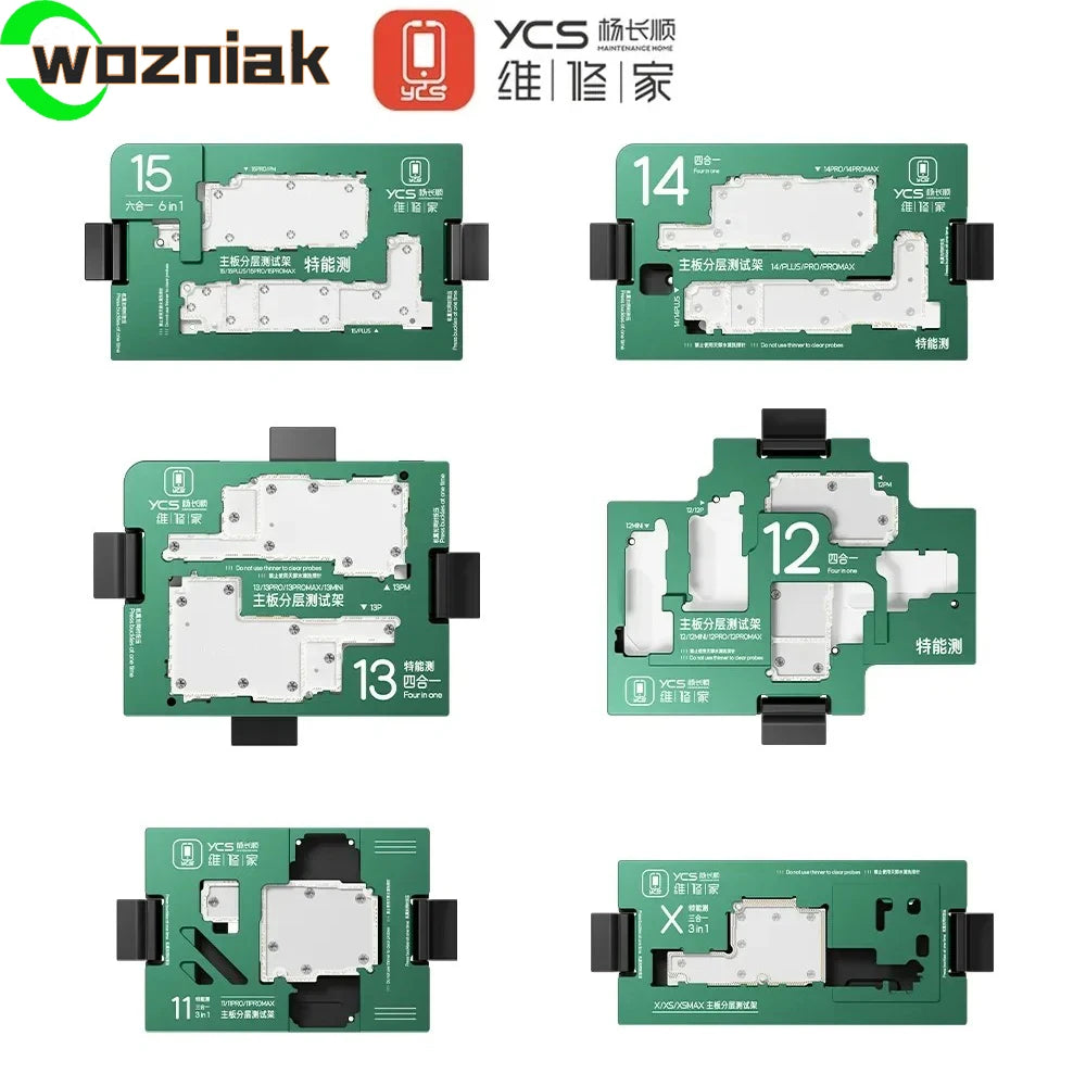 YCS  iSocket Motherboard Middle Layer Tester Platform For iPhone X-16 Pro Max Logic Board Lower Middle Frame Repair Tools ﻿