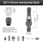 HA Heavy Duty Connector Kit 4/5/6/8 Core Pins Male&Female Insert Plug HDC-HA Rectangular Waterproof Industrial Aviation Socket