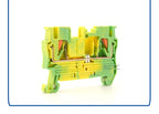 100Pcs PT2.5-PE Push-in Ground Feed Through Protective Earth PE Wire Electrical Connector Din Rail Terminal Block PT 2.5-PE