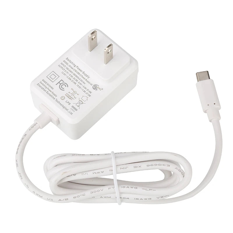 New 27W USB Type-C Power Supply 5.1V 5A Compatible for PD Charging EU US UK Plug for Raspberry Pi 5