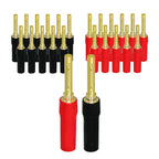 Musical Sound 2/4/12/24 PCS Banana Plug Connectors Gold Plated HIFI Audio 4mm Dual Screws Speaker Cable Banana Plug Connectors