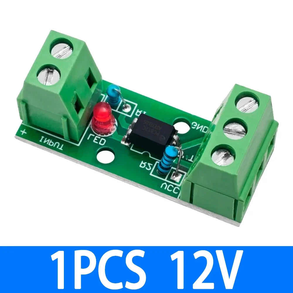 1~20PCS 1 Channel Way Optocoupler Isolation Module PC817 3V-5V 12V 24V Photoelectric Isolator Rail Holder PLC Drive Motor Board