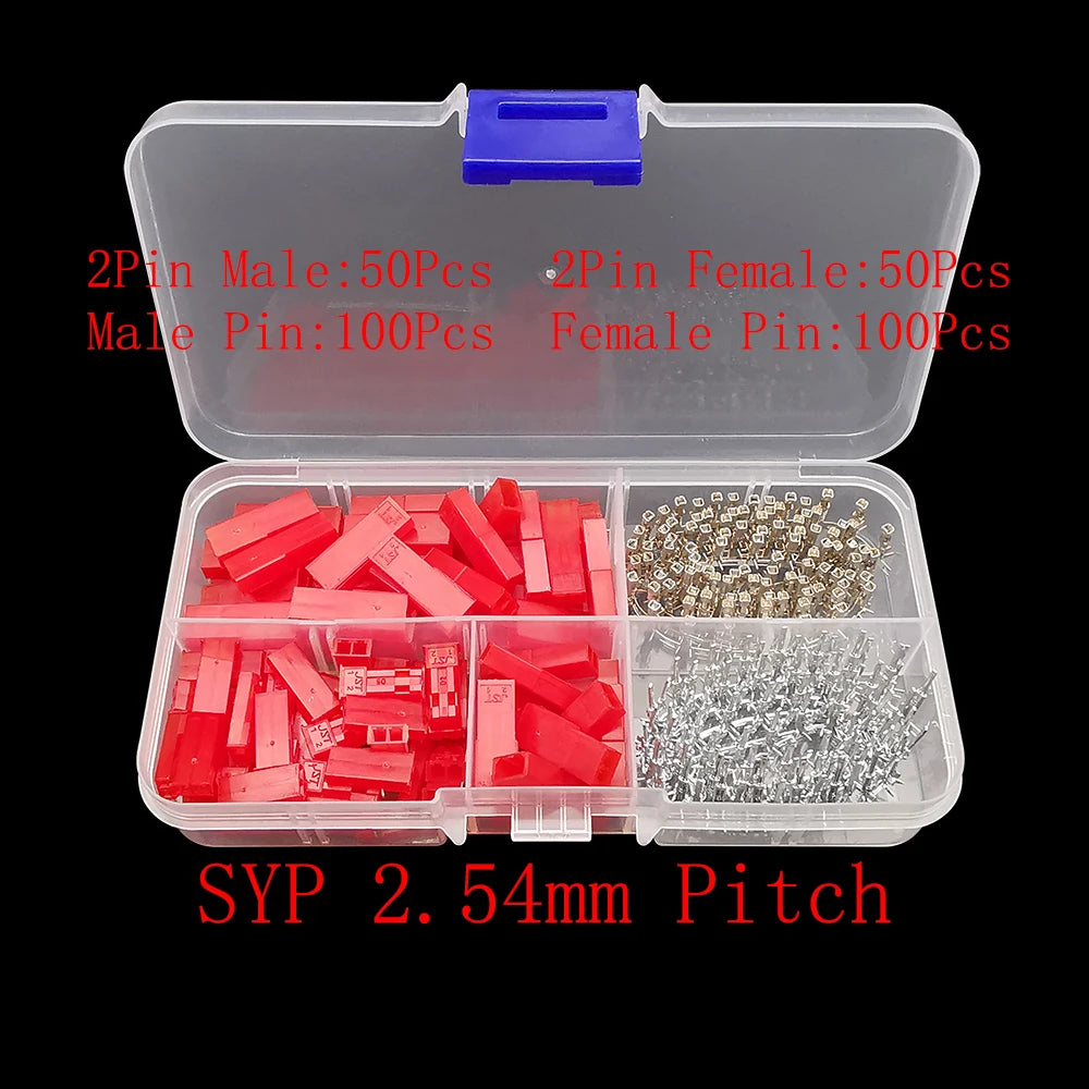 1Box SH 1.0/JST 1.25mm/ZH 1.5mm/PH 2.0mm/SM/SYP/XH 2.54mm/VH 3.96mm Pitch Male Female Housing Terminal Pin Header Wire Connector
