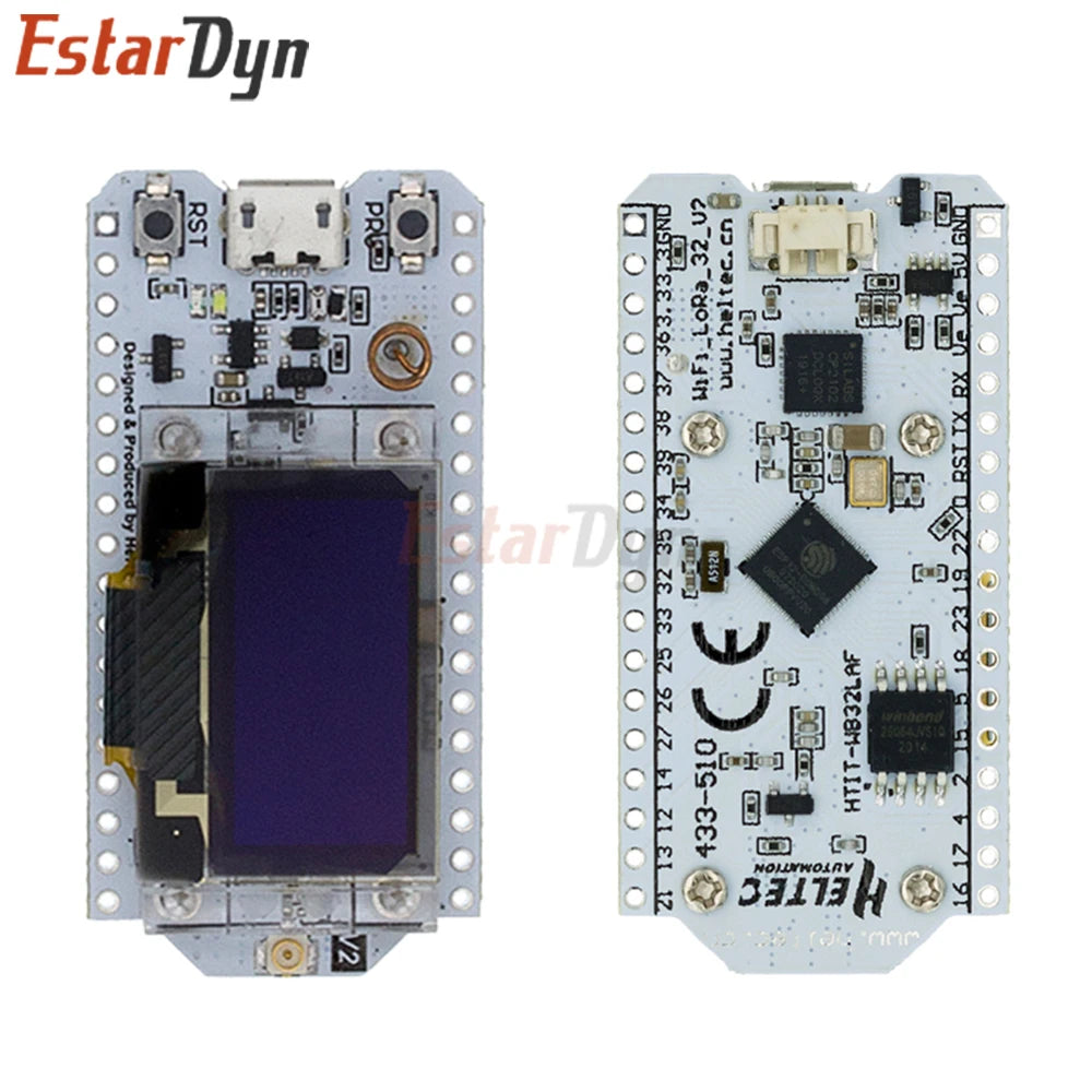 Estardyn ESP32 LoRa Development Board SX1276 868MHz 915MHz 0.96" OLED Display WiFi Bluetooth Combo IoT Node