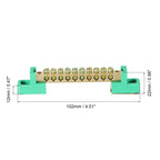 1/2/4Pcs Terminal Ground Bar Screw Block Barrier Brass 4/6/8/10/12 Positions Distribution Terminals Ground Brass Block Connector