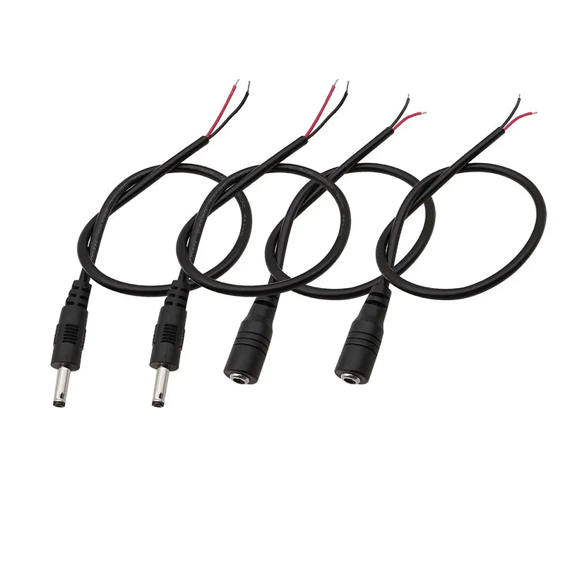 DC 3.5mm X 1.35mm Male Plug Female Jack DC Power Charging Cable Connector DC Power Wire Pigtail for CCTV Camera LED Strip Light