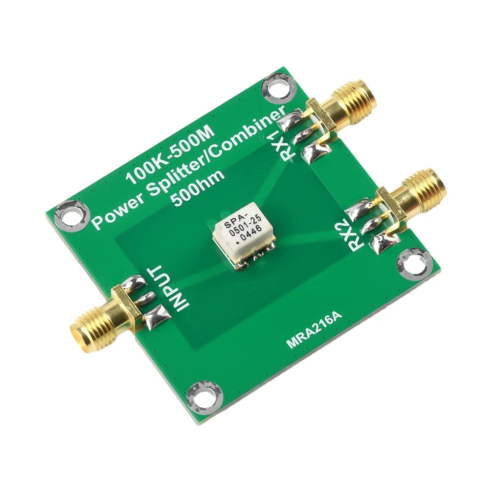 RF Microwave Resistance 100K-500MHz 50 Ohm RF Power Splitter Power Divider Splitter 1 To 2 Combiner SMA Radio Frequency Divider