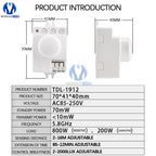 AC 220V 5.8GHz Microwave Radar Sensor Switch Human Body Motion Induction Sensor for LED Light Sensors Switches