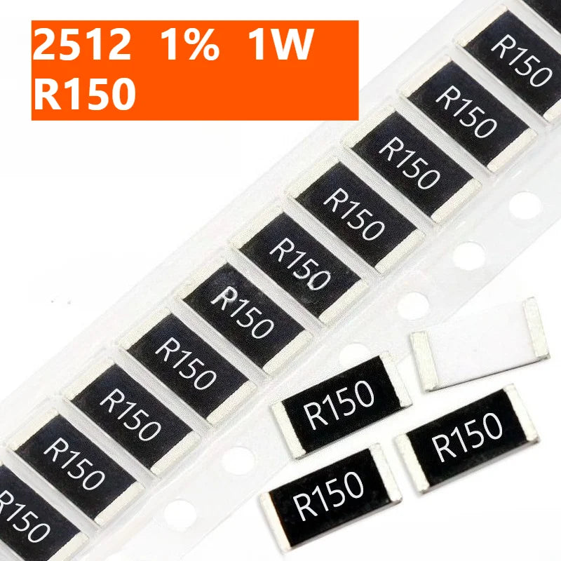 2512 SMD Resistor 150Pcs 1W 1% R150 0.15R Current Sense for DIY