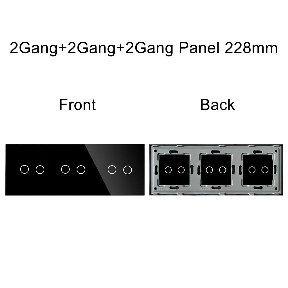 TAWOIA 1/2/3Gang Wall Touch Switch 1/2/3Way Function Base Stair Switches Spare Parts Sensor 157Glass Panel DIY Free Combination
