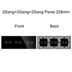 TAWOIA 1/2/3Gang Wall Touch Switch 1/2/3Way Function Base Stair Switches Spare Parts Sensor 157Glass Panel DIY Free Combination