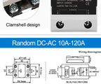 LCTC SSR Random Solid State Relay 10A 25A 40A 60A 80A 100A 120A DC Control AC Single Phase Control 3-6VDC 24-480VAC