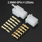 10Set 2.8mm 2/3/4/6/9P Automotive 2.8 Electrical Wire Connector Male Female Cable Terminal Plug Kits Car Motorcycle Plug Socket