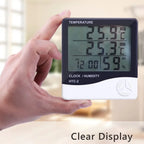 Indoor LCD Digital Thermometer Hygrometer - Electronic Temperature & Humidity Meter Sensor Gauge Weather Station for Home
