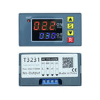 T3231 DC 12V 24V AC 110-220V Digital Time Delay Relay Module Cycle Delay Timer Red Blue Dual Display Timing Relay Switch for Car
