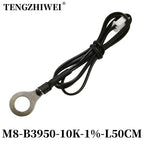 NTC Temperature Sensor Temperature Measurement Thermistor 10K B3950 1% M3M4M5M6M8M10 Inverter Fan Wire Ear Fixed Probe